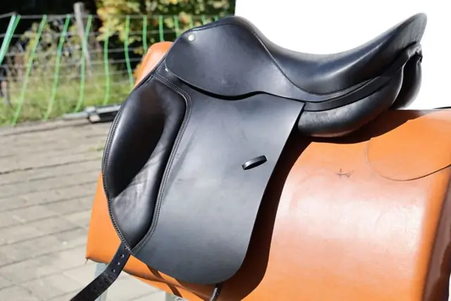 Gebrauchter Spirig Dressursattel in Schwarz, Seitenansicht (OCC-036)