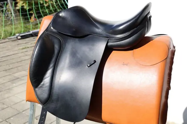 Gebrauchter Spirig Dressursattel in Schwarz, Seitenansicht (OCC-037)